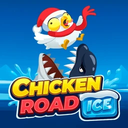 Chicken Road Ice crash game logo by INOUT Games