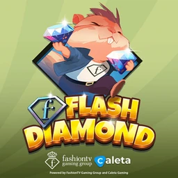 FashionTV Flash Diamond crash game logo by Caleta Gaming