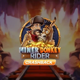 Miner Donkey Rider crash game logo by Play’n GO