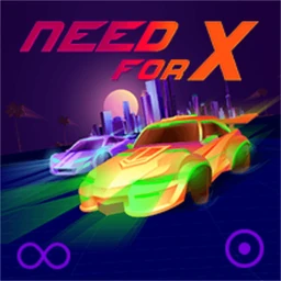 Need for X crash game logo by Onlyplay