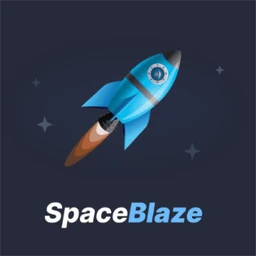 Space Blaze crash game logo by Tic Tac Toe Games